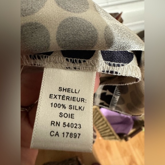 Banana Republic Dress Size 6 100% Silk Black Polka Dot Wrap Midi New - Picture 5 of 7